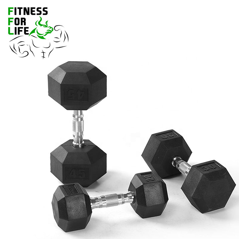 Load image into Gallery viewer, HEX Rubber Dumbbells