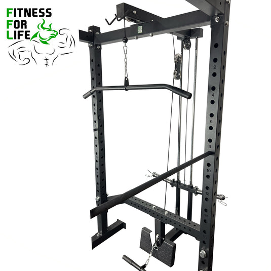 Squat Power Rack Cage 3x3 Heavy Duty Bundle (110 lb ) metal plates